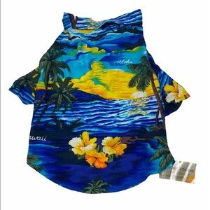 NWT! Doggiduds Moon Doggie Hawaiian Shirt Costume M/L
